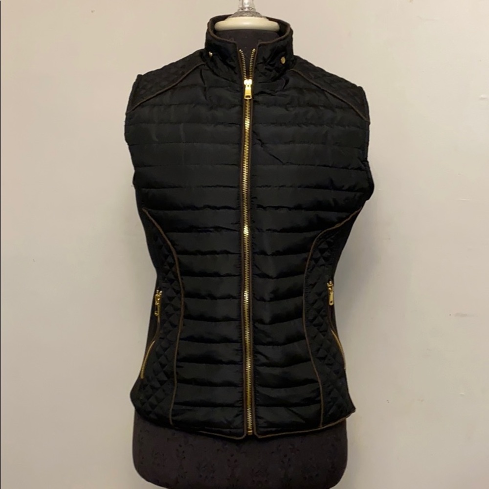 YMI Black Quilted Vest